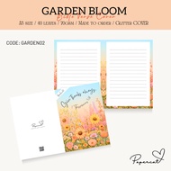 Customize Garden Bloom Bible Verse Booklet Lined Notebook 40 sheets