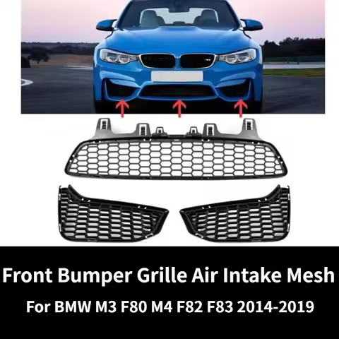 Front Bumper Grille Fits BMW M3 F80 M4 F82 F83 2014-2019 OE 51118054301 51118054294 Front Air Intake