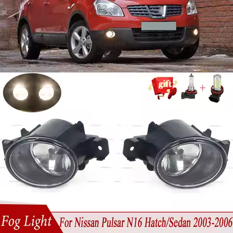 Front Bumper FogLamp Halogen LED For Nissan Almera Qashqai X-Trail Primera Teana Altima Maxima 2001-