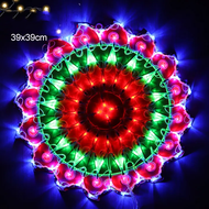 RUSNAK Dancing LED Colorful Lights Flower Design Fairy Lamp Christmas Parol Lantern Seasonal Outdoor