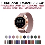 Stainless Steel Magnetic Strap for Smart Watch Fossil Wellness Edition Gen 6 Hybrid, Wellness Edition Gen 6