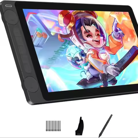 Huion Kamvas 13 Gen 3 Drawing Display 13.3" Art Tablet+Anti-sparkle Canvas Glass, 99% sRGB, PenTech 