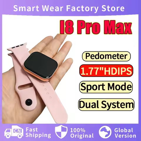 I8 Pro Max Smart Watch Ladies Sport Fitness Activity Tracker Man Woman Bluetooth Heart Rate Dial Sma