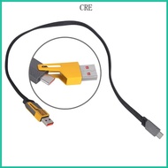 CRE 65W Fast Charging Type C + USB to Type C 2-in-1 Power Supply Cable Wire 25 50cm