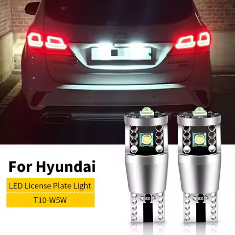 2pcs LED License Plate Light Bulb W5W T10 For Hyundai i10 i20 i30 i40 ix20 ix35 Santa Fe 1 2 3 4 Son