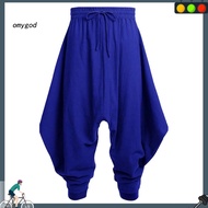 OMG Breathable Men Pants Men Cotton Harem Pants Men's Harem Pants Casual Cotton Loose Fit Drop Crotc