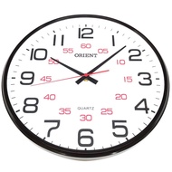Orient OD183 Japan Quartz Black+Red Indices Wall Clock- White Dial (Black)