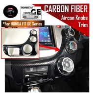🔥SG SELLER🔥 Honda Jazz/Fit GE GE6 GE8 2008-2014 Aircon Knob Trim Air Con Control Panel Cover Carbon Fiber Accessories