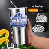 900ML 304 insulated ice roller water bottle stainless steel handheld cup