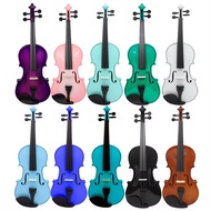 Colorful violin Wooden violin Beginner Adult Children Practice Solid Wood violin violin