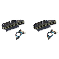 (GRSU) 2X Desktop to SAS Adapter Converter 6Gbps (7&15)22Pin Male to SAS 29Pin Expansion Card for 2.