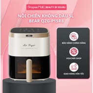 Bear 5L QZG-P15R8 oil-free fryer with 1500W touch control, transparent glass door to observe food