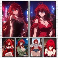 Anime Girl R-Rias Gomori Poster Art Print Cafe Bar Room Wall Decor,No Frame Canvas Painting Gift O4M
