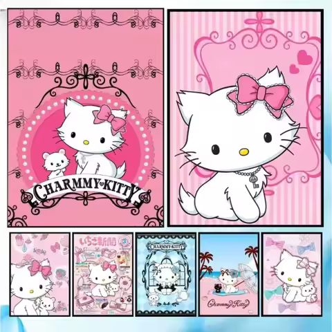 DIY 5D Diamond Painting DIY Anime Cute Charmmy Kitty Round/Square diamond Mosaic Art Girly Aesthetic