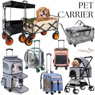 [SG SELLER] Pet Carrier Dog Cat Luggage Travel Carrier With Wheels Pets Detachable Stroller Pet Wagon Stroller