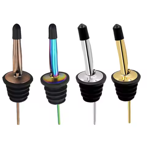 Stainless Steel Wine Pourer Stopper Alcohol Liquor Spouts Bottle Dispenser Wine Bottle Stopper with 
