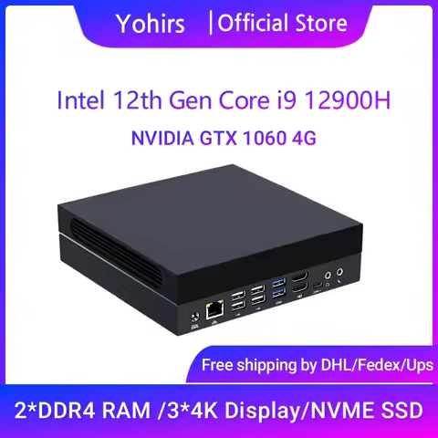 Yohirs Powerful Gaming Mini PC I9 12900H I7 12700H NVIDIA GTX1060 4G Thunderbolt4 Micro Desktop Comp
