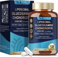 12 in 1 Liposomal Glucosamine Chondroitin MSM Collagen Supplement Plus 3000MG HSA FSA Eligible Items