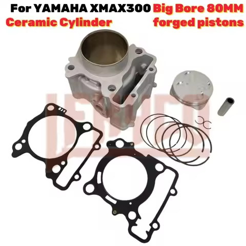 Motorcycle Engine Cylinder 80mm Big Bore Kit Motor for Yamaha X-MAX300 ABS CZD300 MWD300 TRICITY B74
