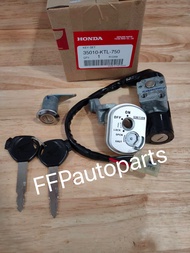 ชุดสวิทช์กุญแจล็อคคอ Wave100s Ubox ปี2005 ดิสก์เบรค เวฟ100s ยูบ็อก แท้ศูนย์ฮอนด้า อะไหล่แท้ (35010-K