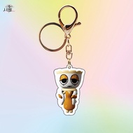 JEREMY1 Game Dandy's World Keychain, Scraps Pebble Dandys World Pendant, Sprout Acrylic Shelly Carto