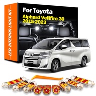 8Pcs Car Accessories LED Bulb Interior Reading Door Light Kit For Toyota Alphard Vellfire 2015 2016 2017 2018 2019 2020-2023