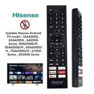 Replacement For HISENSE ANDROID SMART TV REMOTE CONTROL (ERF3K80H) Without Voice Function.