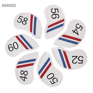 Aramox 7PCS Golf Club Head Covers for Irons 48-60 Degrees Hybrid Woods Men Women