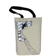 The Animal Project Tote Bag Beige - Red Panda By Thong Keen