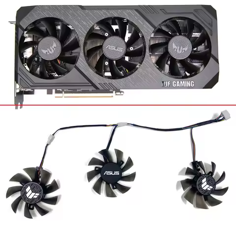 NEW 3PCS 75MM 4PIN Cooling Fan For ASUS TUF Gaming X3 RX 5700 XT RX5700 XT Graphics card fan replace