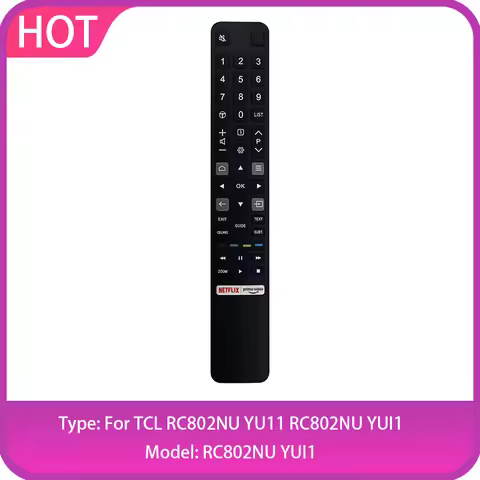 RC802NU YUI1 / YU11 Remote Control For TCL TV Controller Replacement