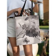 Xu Wei Yellow Armor Pattern Classic Zipper Shoulder Bag Environmentally Friendly Shopping Bag Canvas