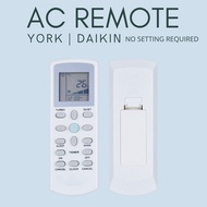 Air Cond Remote Control | Daikin | York | Ascon | Replacement
