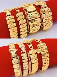 [VJ]NEW! Cop916 Gold Bracelet "PULUT DAKAP" 0.9cm-2.5cm 999.9 Bangkok Gold Plated Rantai Tangan PULUT DAKAP