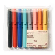 Japan Japan MUJI MUJI MUJI Gel Pen Pocket Pen Gel Pen Drawing Color Pen 0.5mm8 Color Set X