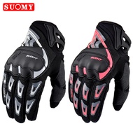 SUOMY Summer Motorcycle Full Finger Gloves Motorbike Breathable Racing Glove Man Motocross Motorbike