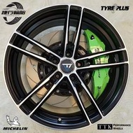 【美麗輪胎舘】類TTK-VLF01 雙五幅旋壓 輕量化鋁圈 18吋 5孔車系適用 黑底車面 / 平光黑