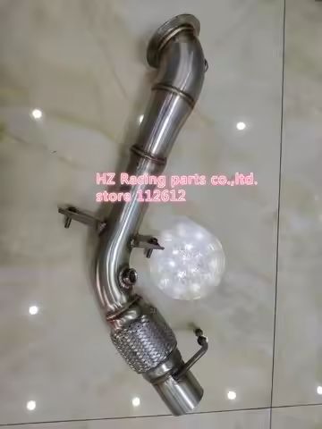 Downpipe for bmw 316i F30 F31 downpipe 318i N13 1.6T CATLESS pipe+ one 90 degree mini catalyst conve