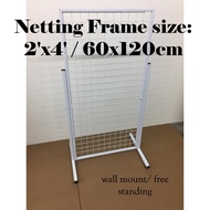 Netting frame 120x60cmWireMesh 4' X 2' multipurpose wall mount grid panel wire fencing display panel