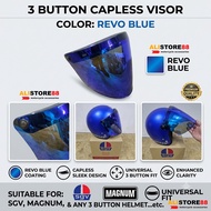 LSR 3 BUTTONS CAPLESS REVO BLUE PREMIUM VISOR