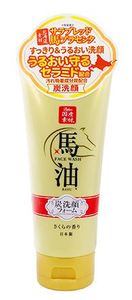 LISHAN - 馬油炭洗面奶 130g (櫻花香) 洗面乳 潔面 平行進口貨品