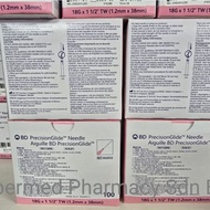 BD PrecisionGlide Needle 18g x 1 1/2 (1.2mm x 38mm) 100's (box) 302032