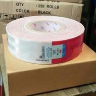 STIKER REFLECTIVE DIAMOND GRADE 3M- SCOTLET MERAH PUTIH 3M 2" X 45MTR BESTSTORE