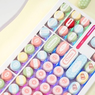 【Bottle Cap Shape】AKKO Milk Bottle Keycaps 131 Keys PBT Dye Sublimation Aula F75 F99 RK100 Mechanica