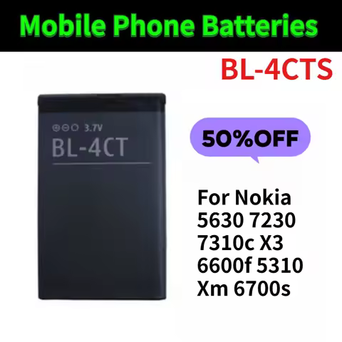 860mAh/1200mAh Mobile Phone Batteries for Nokia 5630 7230 7310c X3 6600f 5310 Xm 6700s BL-4CTS