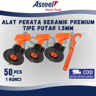 ASTEEL Alat perata pasang keramik tipe putar isi 50 pcs PIN 1.5 mm / Tile leveling system / Tile leveling / Tile spacer / Spacer keramik / Spacer granit / Alat pasang keramik lantai / Alat perata keramik lantai / Alat perata pasang keramik berkualitas