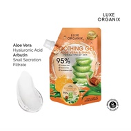 Luxe Organix Snail &amp; Aloe Soothing Gel 95% 100ml Sachet