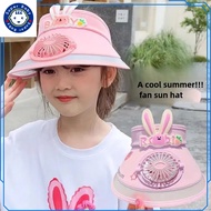 Children's fan sun hat Adjustable anti-ultraviolet sun hat fan hollow hat fan hat baby fan sun hat