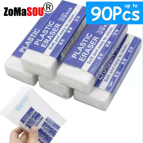1-90Pcs 2B Pencil Erasers Soft Large PVC Rubber Eraser for School Office Kids Drawing Bulk Sketches