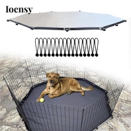 Ioensy Dog Playpen Cover,Dogs Top Cover,Bottom,Sunproof,Waterproof Foldable Top